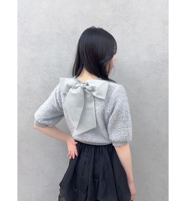 dazzlin「2WAYバックリボンヘアリーニット」|ニット・セーター|