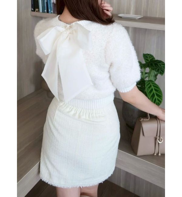 dazzlin「2WAYバックリボンヘアリーニット」|ニット・セーター|