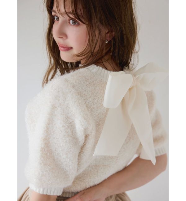 dazzlin「2WAYバックリボンヘアリーニット」|ニット・セーター|