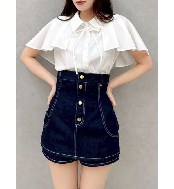 dazzlin「2WAYケープリボンブラウス」|シャツ・ブラウス|