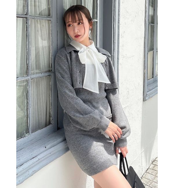 dazzlin「2ピースニットミニワンピース」|ワンピース|