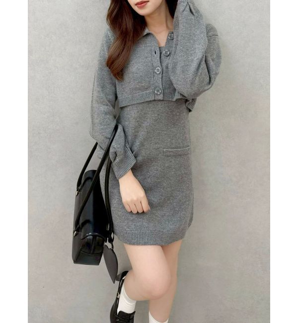 dazzlin「2ピースニットミニワンピース」|ワンピース|