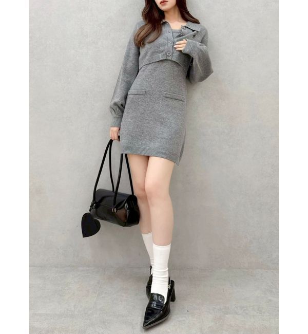 dazzlin「2ピースニットミニワンピース」|ワンピース|