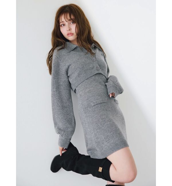 dazzlin「2ピースニットミニワンピース」|ワンピース|