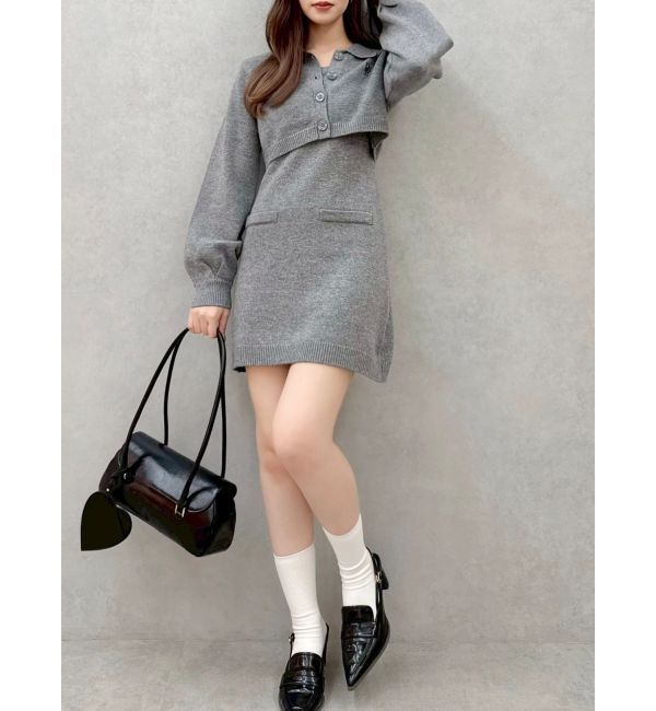 dazzlin「2ピースニットミニワンピース」|ワンピース|