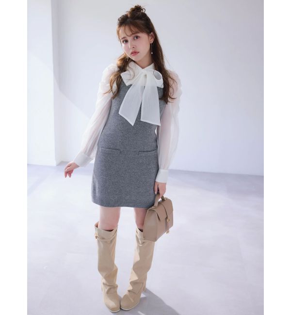 dazzlin「2ピースニットミニワンピース」|ワンピース|