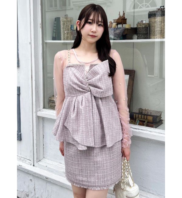 dazzlin「ツイードツイストビスチェ」|キャミソール|