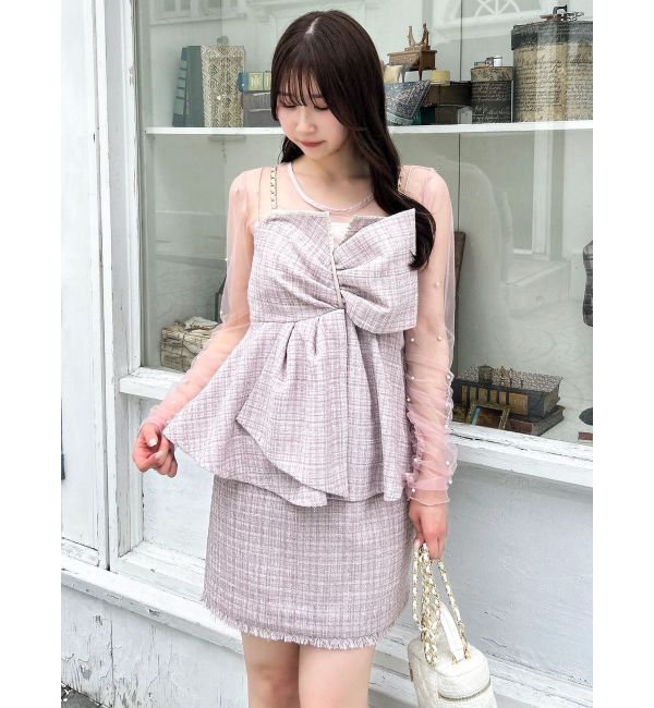 dazzlin「ツイードツイストビスチェ」|キャミソール|