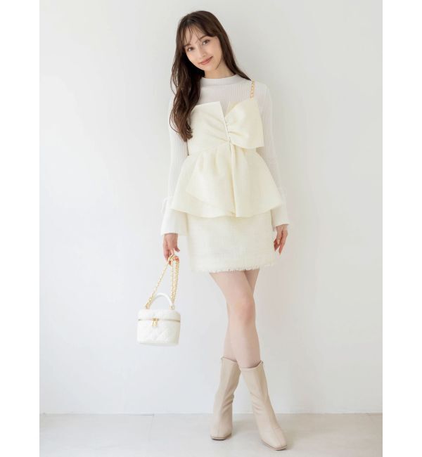 dazzlin「ツイードツイストビスチェ」|キャミソール|