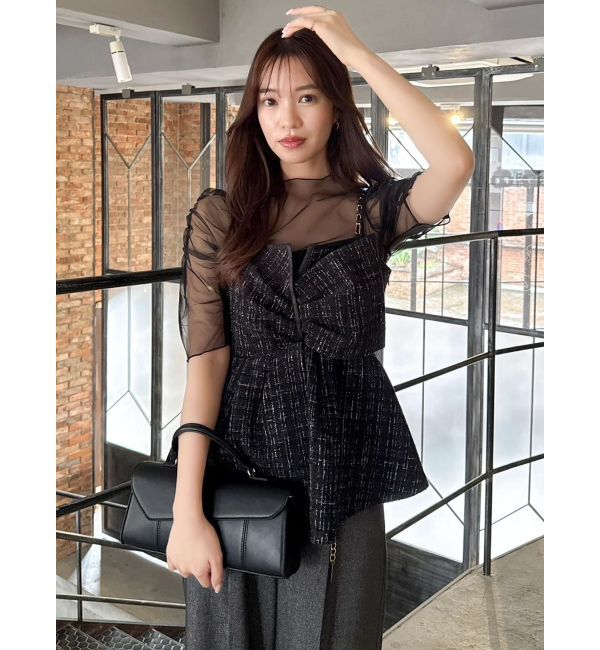 dazzlin「ツイードツイストビスチェ」|キャミソール|