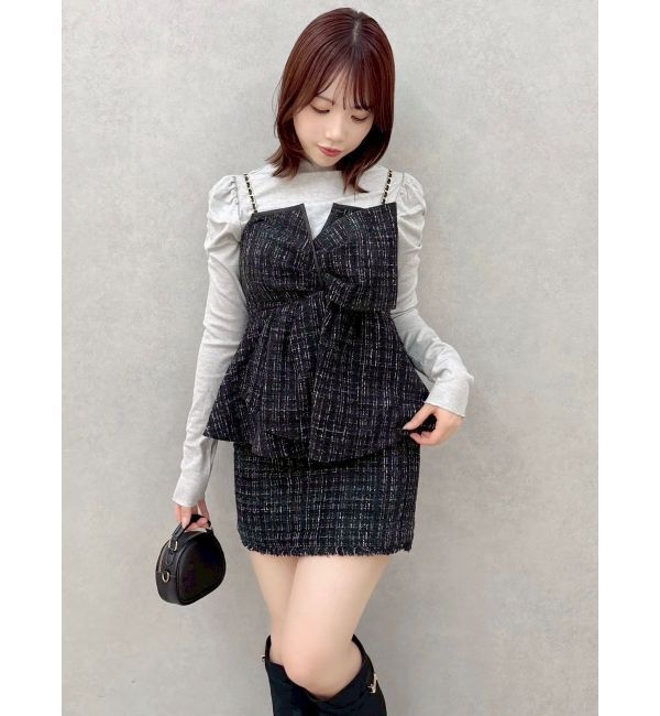 dazzlin「ツイードツイストビスチェ」|キャミソール|