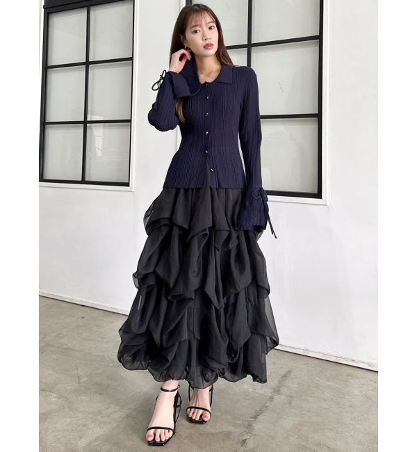 dazzlin「アイレットスリーブニットトップス」|ニット・セーター|