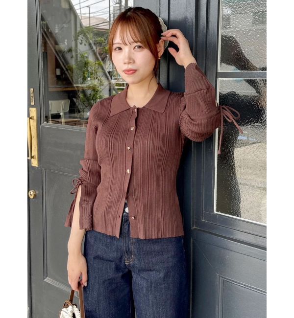 dazzlin「アイレットスリーブニットトップス」|ニット・セーター|