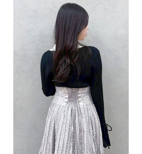 dazzlin「アイレットスリーブニットトップス」|ニット・セーター|