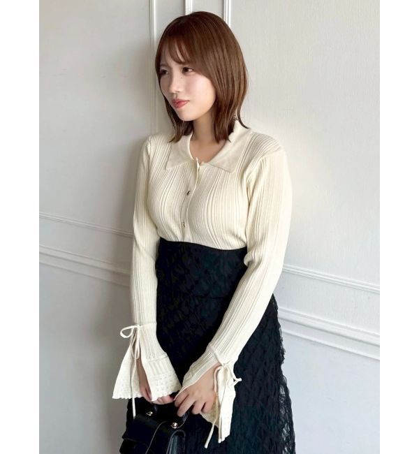 dazzlin「アイレットスリーブニットトップス」|ニット・セーター|