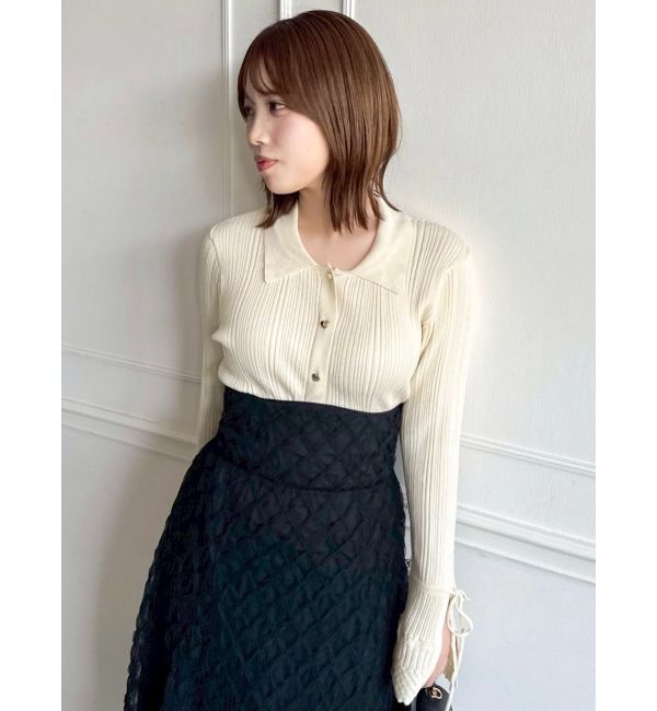 dazzlin「アイレットスリーブニットトップス」|ニット・セーター|