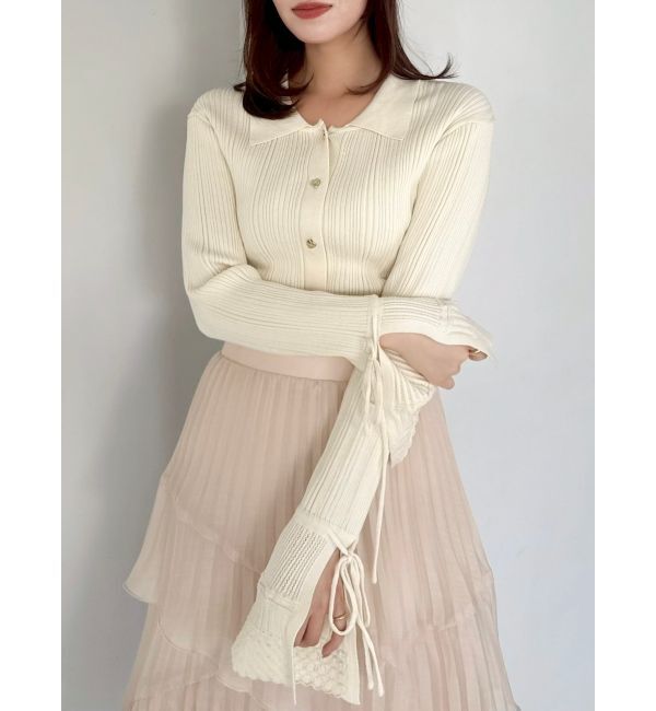 dazzlin「アイレットスリーブニットトップス」|ニット・セーター|