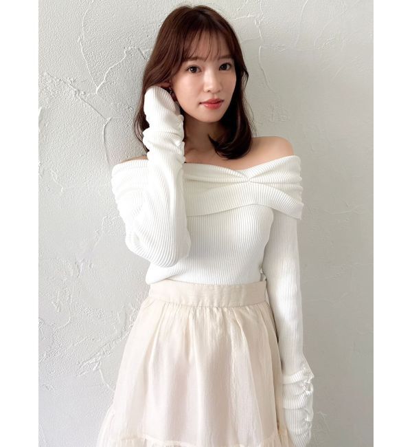 dazzlin「2WAYアシメタックオフショルニット」|ニット・セーター|