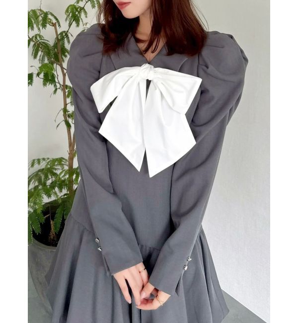 dazzlin「バルーンチェックミニワンピース」|ワンピース|