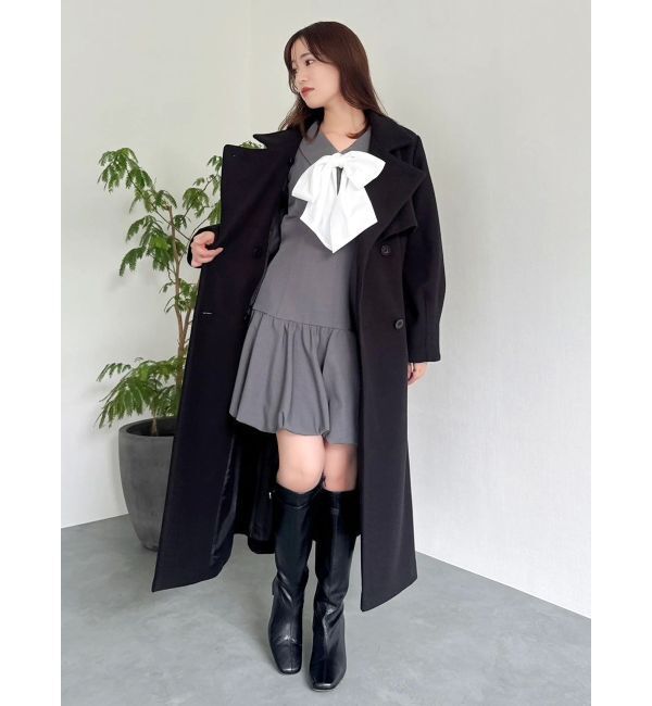 dazzlin「バルーンチェックミニワンピース」|ワンピース|