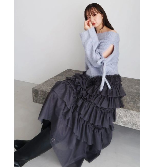 dazzlin「ランダムティアードチュールスカート」|スカート|