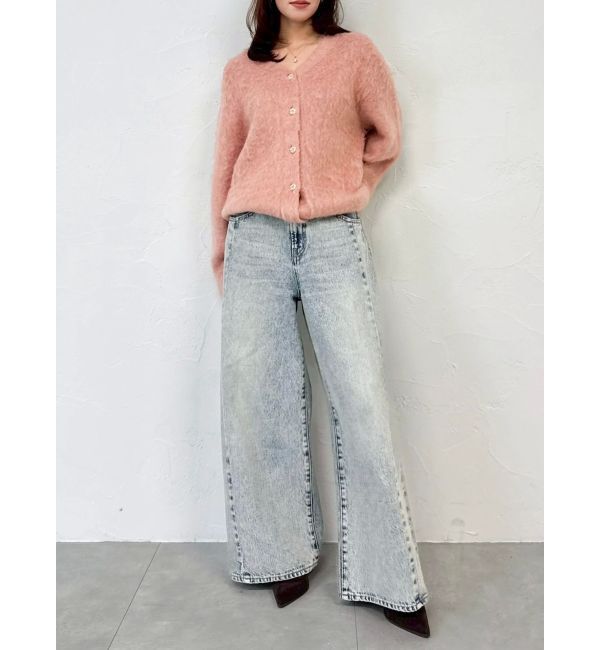 dazzlin「スイッチングワイドデニムパンツ」|デニム|