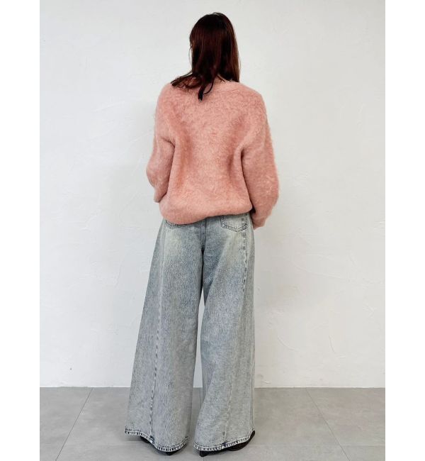 dazzlin「スイッチングワイドデニムパンツ」|デニム|