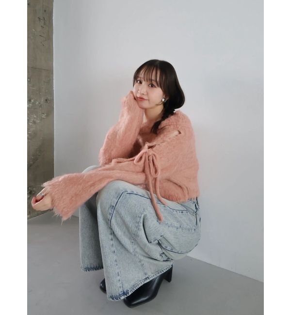 dazzlin「スイッチングワイドデニムパンツ」|デニム|