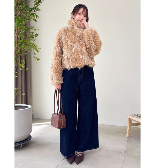 dazzlin「スイッチングワイドデニムパンツ」|デニム|