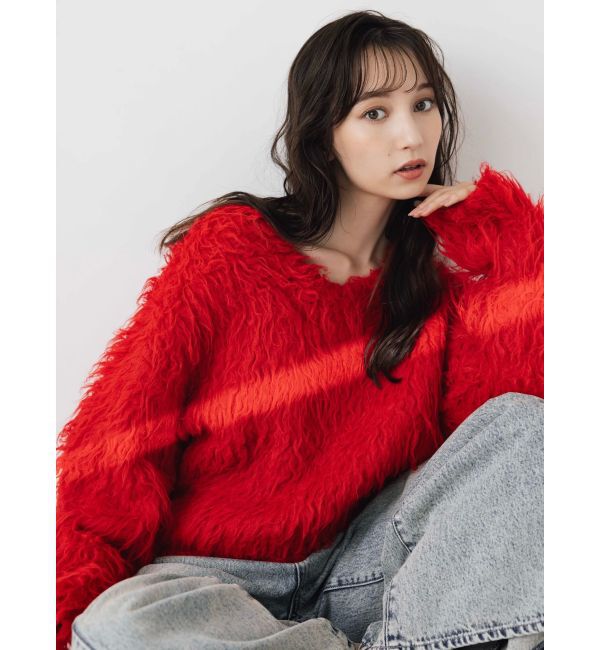 dazzlin「スイッチングワイドデニムパンツ」|デニム|