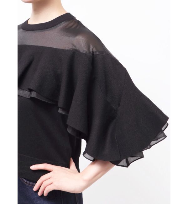 dazzlin「ヨークシアーフリルニットトップス」|ニット・セーター|