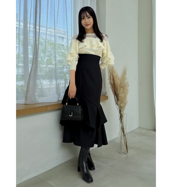 dazzlin「ヨークシアーフリルニットトップス」|ニット・セーター|