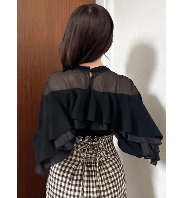 dazzlin「ヨークシアーフリルニットトップス」|ニット・セーター|