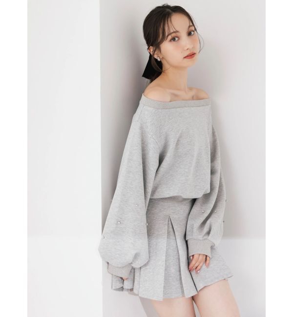 dazzlin「【20周年記念復刻！/セットアップ対応】ビジュースリーブカットプルオーバー」|Tシャツ・カットソー|