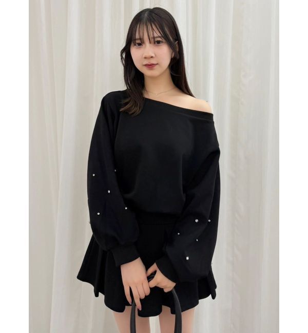 dazzlin「【20周年記念復刻！/セットアップ対応】ビジュースリーブカットプルオーバー」|Tシャツ・カットソー|