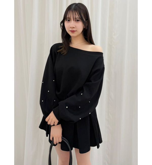 dazzlin「【20周年記念復刻！/セットアップ対応】ビジュースリーブカットプルオーバー」|Tシャツ・カットソー|