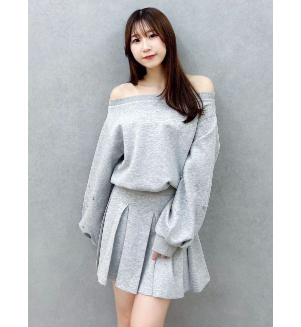 dazzlin「【20周年記念復刻！/セットアップ対応】ビジュースリーブカットプルオーバー」|Tシャツ・カットソー|