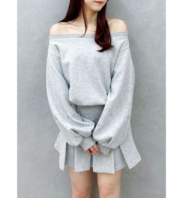 dazzlin「【20周年記念復刻！/セットアップ対応】ビジュースリーブカットプルオーバー」|Tシャツ・カットソー|