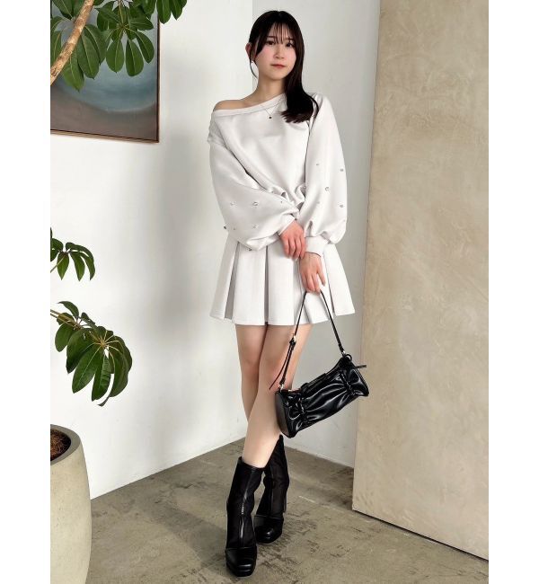 dazzlin「【20周年記念復刻！/セットアップ対応】ビジュースリーブカットプルオーバー」|Tシャツ・カットソー|