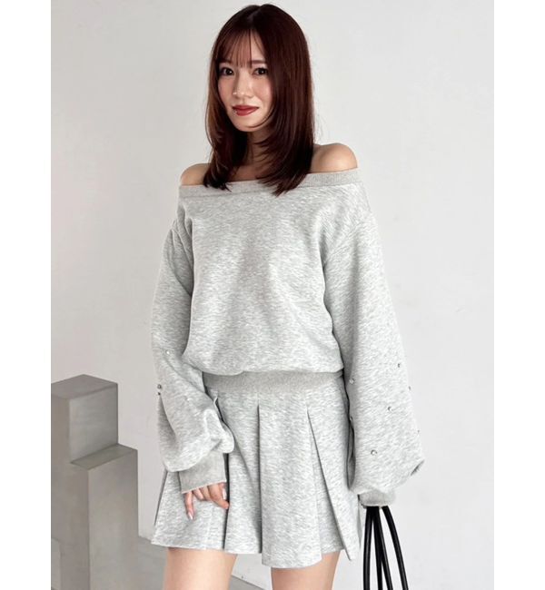 dazzlin「【20周年記念復刻！/セットアップ対応】ビジュースリーブカットプルオーバー」|Tシャツ・カットソー|