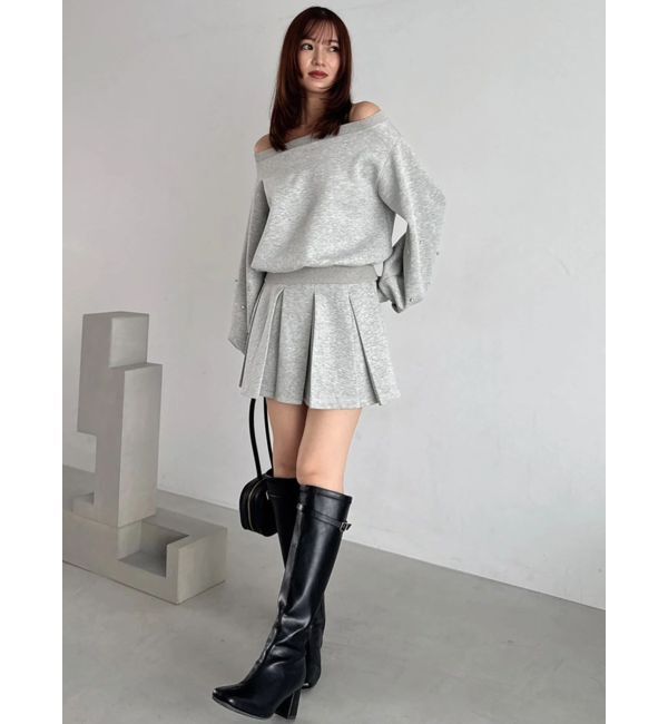 dazzlin「【20周年記念復刻！/セットアップ対応】ビジュースリーブカットプルオーバー」|Tシャツ・カットソー|