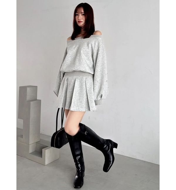 dazzlin「【20周年記念復刻！/セットアップ対応】ビジュースリーブカットプルオーバー」|Tシャツ・カットソー|