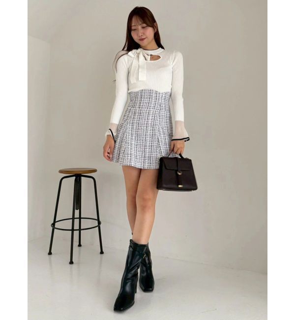 dazzlin「ビッグリボンシアーカフスニットトップス」|ニット・セーター|