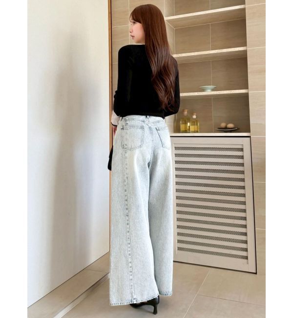 dazzlin「ビッグリボンシアーカフスニットトップス」|ニット・セーター|