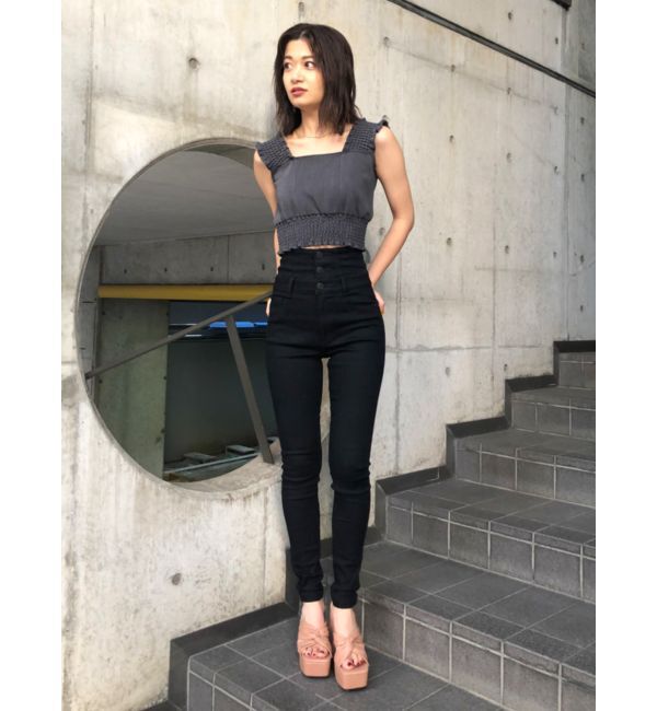 EMODA「【ELDER】ヌードハイウェストデニム」|デニム|