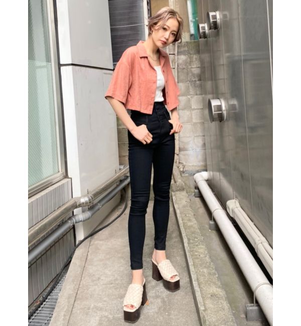 EMODA「【ELDER】ヌードハイウェストデニム」|デニム|