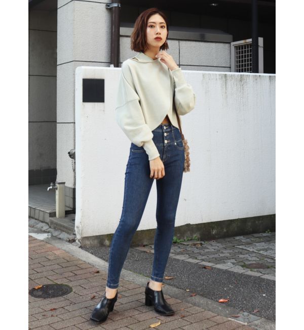 EMODA「【ELDER】ヌードハイウェストデニム」|デニム|