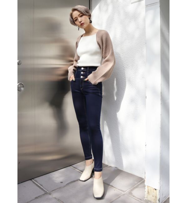 EMODA「【ELDER】ヌードハイウェストデニム」|デニム|