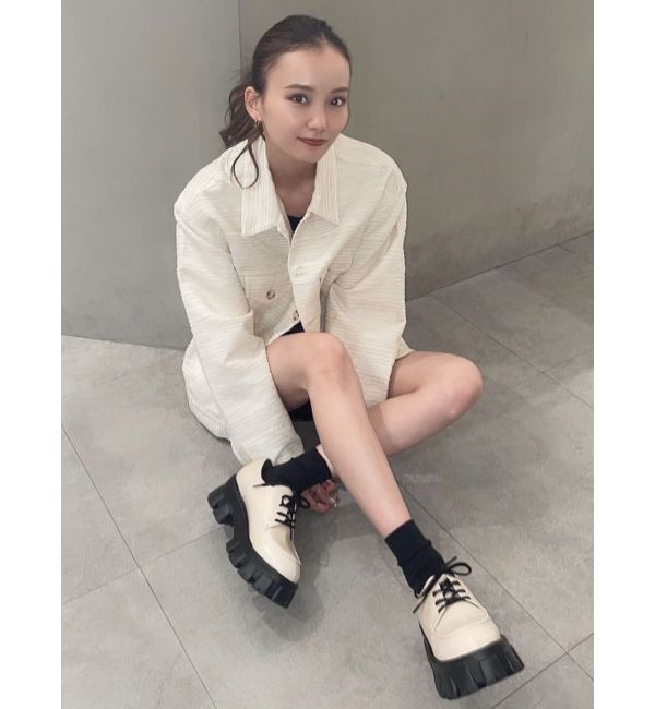 EMODA「オーバーサイズツイードブルゾン」|ブルゾン・スタジャン|