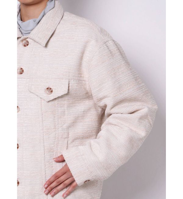 EMODA「オーバーサイズツイードブルゾン」|ブルゾン・スタジャン|